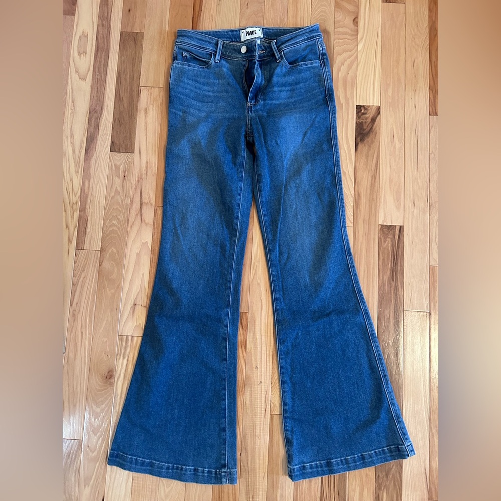 PAIGE Genevieve flare denim Blue Bootcut Long Leg Jeans. Size 26. - Picture 2 of 4